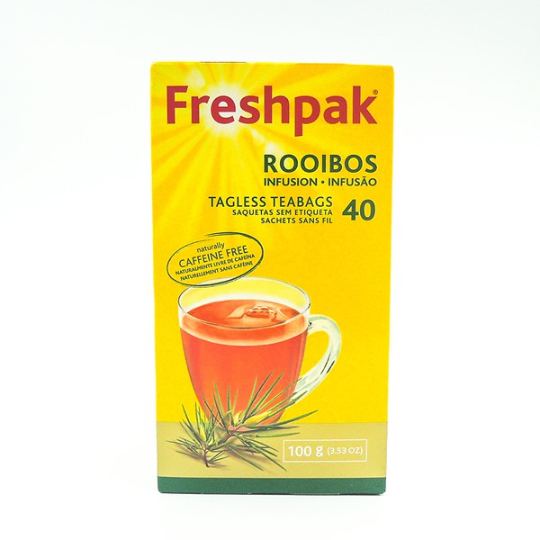 喜詮生技股份有限公司_即期品【Freshpak】南非國寶茶(博士茶) RooibosTea 茶包-新包裝/40入(效期2025/10/02)