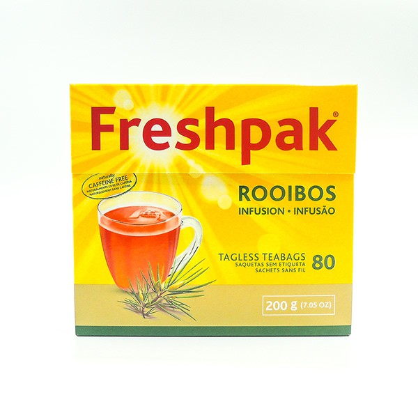 喜詮生技股份有限公司_即期品【Freshpak】 南非國寶茶(博士茶) RooibosTea 茶包-新包裝 /80入(效期2025/10/02)