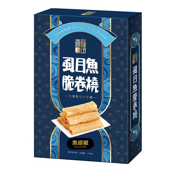 喜詮生技股份有限公司_【喜福田】虱目魚脆卷燒(黑胡椒)